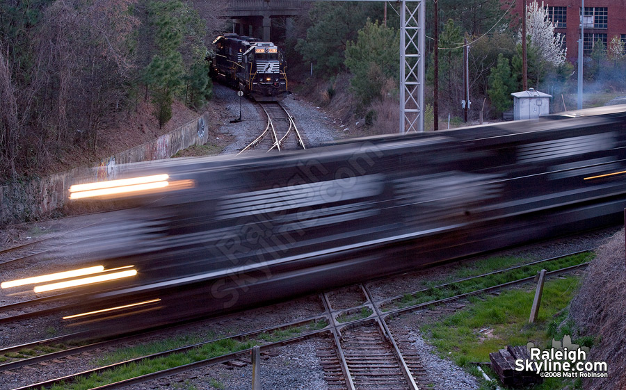 My father-in-law waits at a signal near the Boylan Wye for another train to pass.