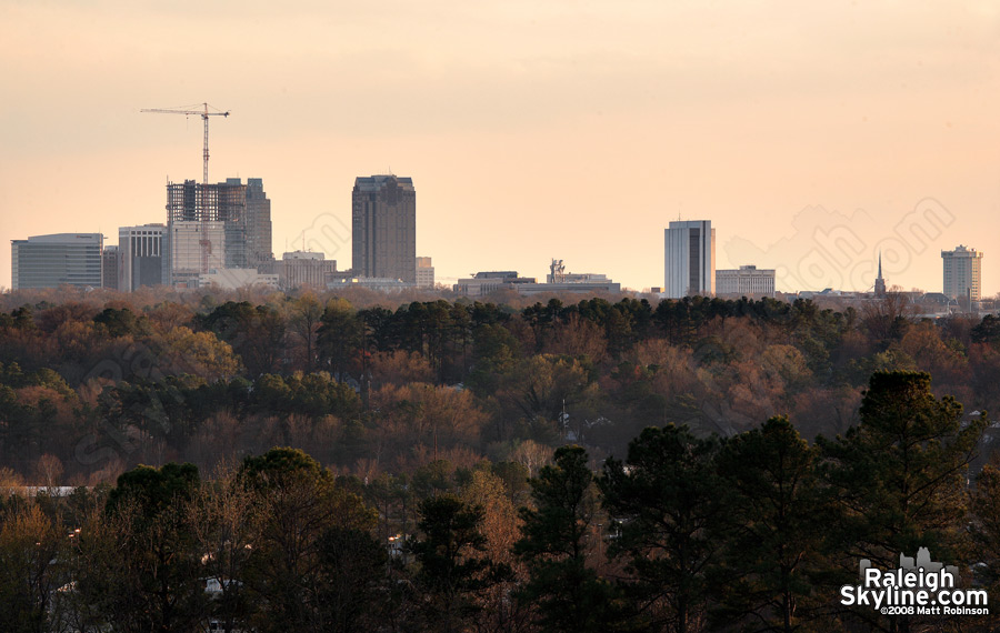 From the Duke Raleigh Hospital parking garage.