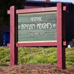 Boylan Heights neighborhood sign.