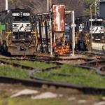 Norfolk Southern Locomotives rest at the Raleigh Yard.