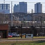 Downtown Raleigh view near the Norfolk Southern Rail yard.