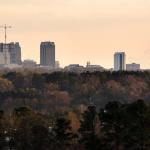 From the Duke Raleigh Hospital parking garage.