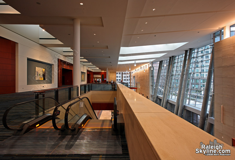 Upper level of Raleigh Convention Center.