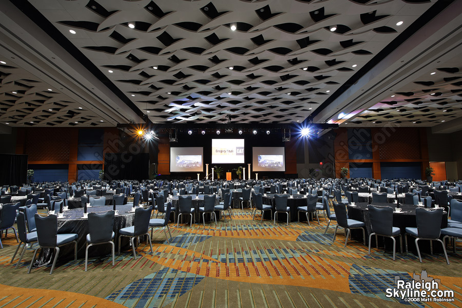 One of the ballroom's at the Raleigh Convention Center.