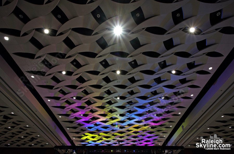 Ceiling of Ballroom A at the Raleigh Convention Center.