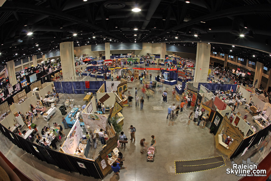 Main exhibition space at the Raleigh Convention Center, set up as the International Festival.