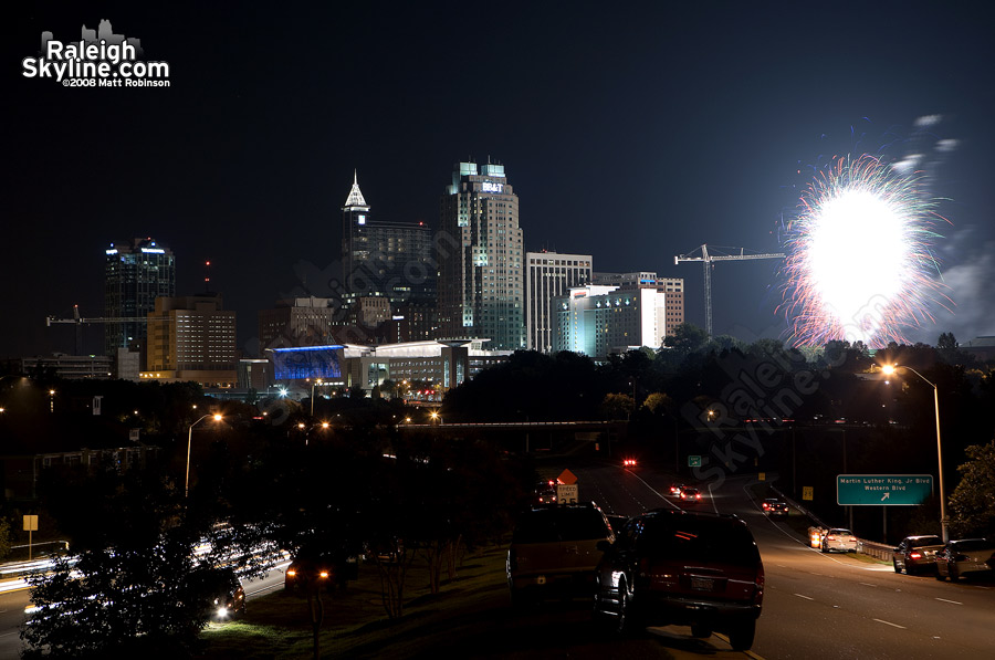 Fireworks finale at Raleigh Wide Open Three.