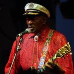 Chuck Berry performs at Raleigh Wide Open during TS Hanna rain bands.