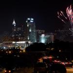 Fireworks during Raleigh Wide open.