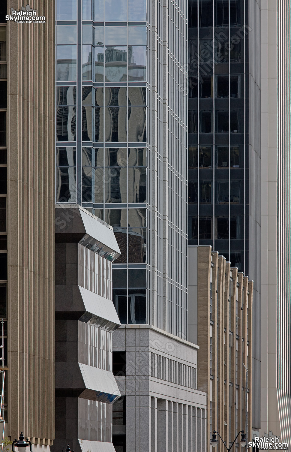 Buildings along Fayetteville Street in Downtown Raleigh