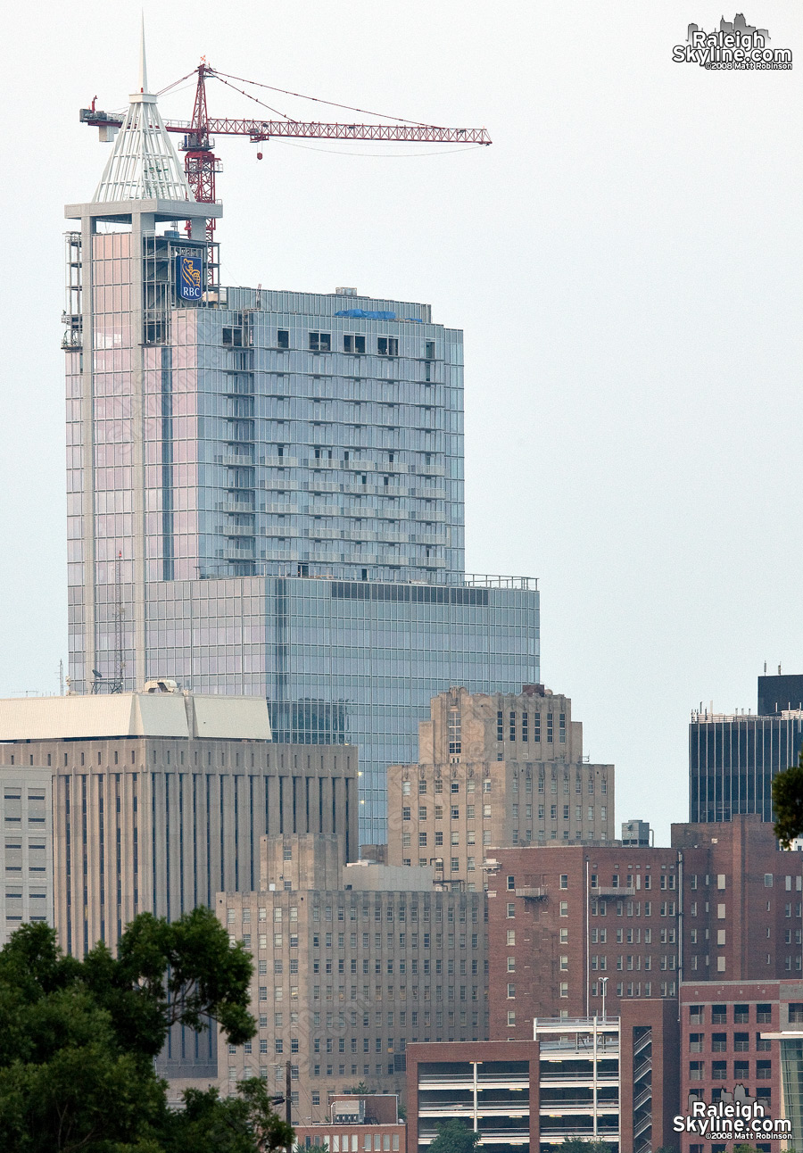 Lowering of the RBC Plaza Tower Crane