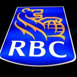 The RBC logo lit up.