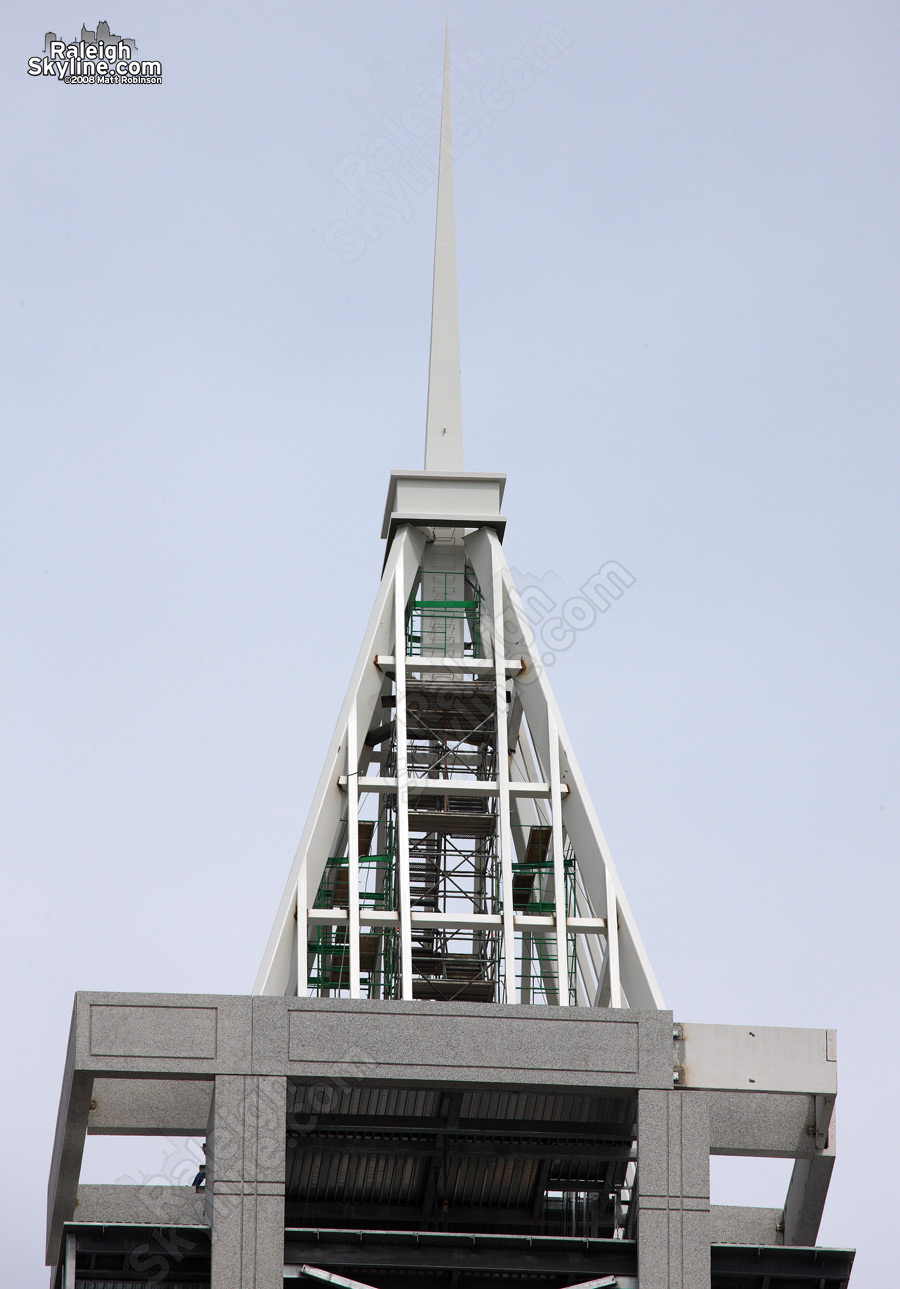 Close up of the spire