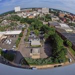 Fisheye looking east from the roof of West at North.