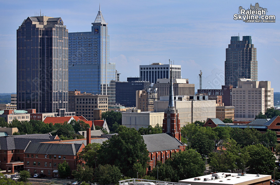 Downtown Raleigh from the roof of West at North.