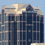 New Wachovia sign atop Raleigh's Wachovia Capitol Center.