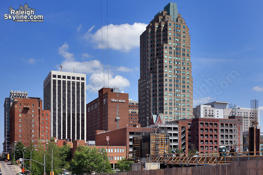 Work on the L building parking structure