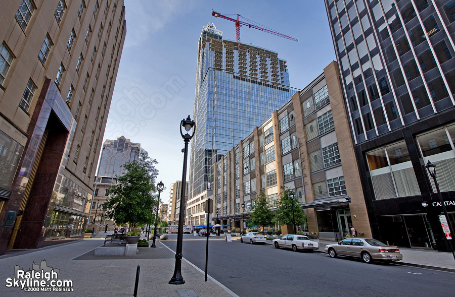 RBC Plaza's impact from Fayetteville Street