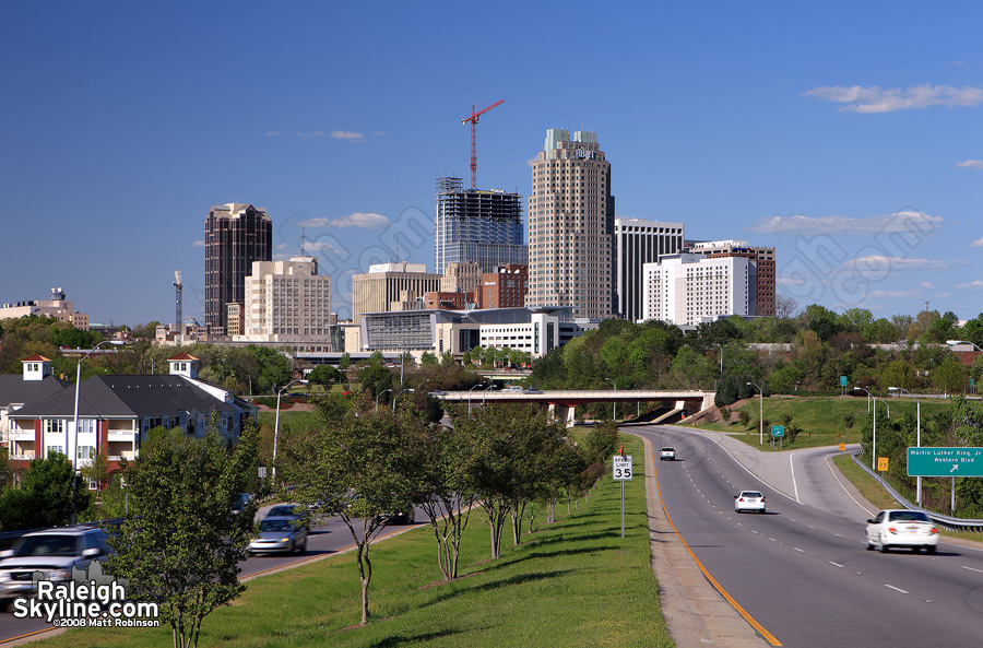 Classic Raleigh Skyline parting shot from South Saunders Street