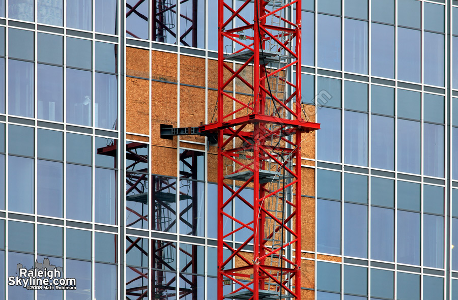 Tower crane hugs RBC plaza