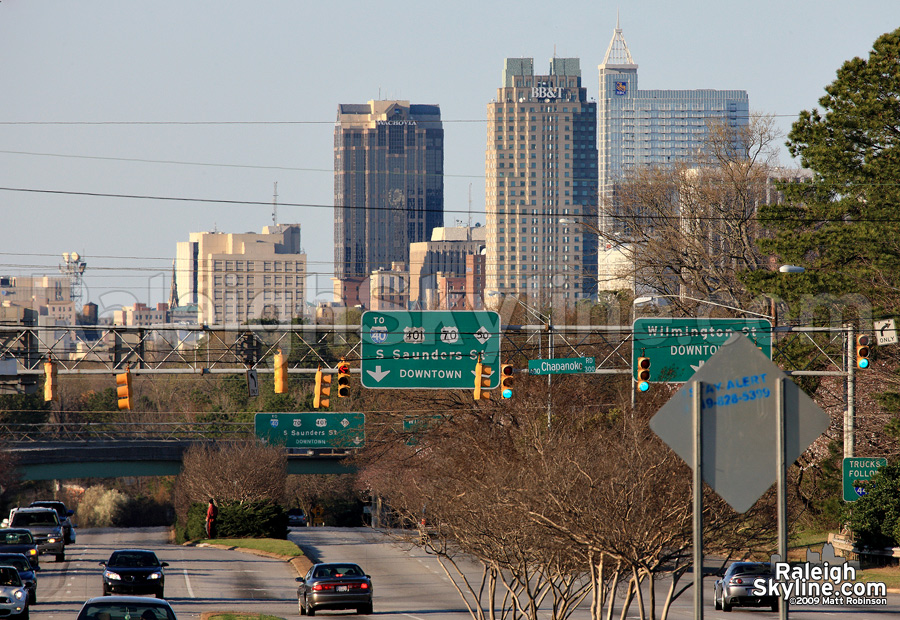 Skyline from 401/70 south of the city.