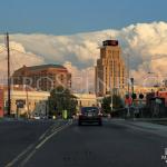 Storms in Goldsboro compete with the Durham skyline