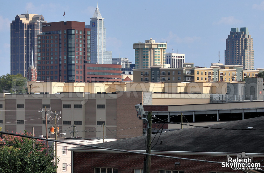 Finally rising above all the wires at Peace St and St Marys