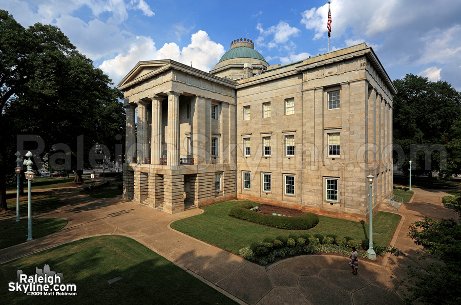 Elevated view of North Carolina State Capitol Building