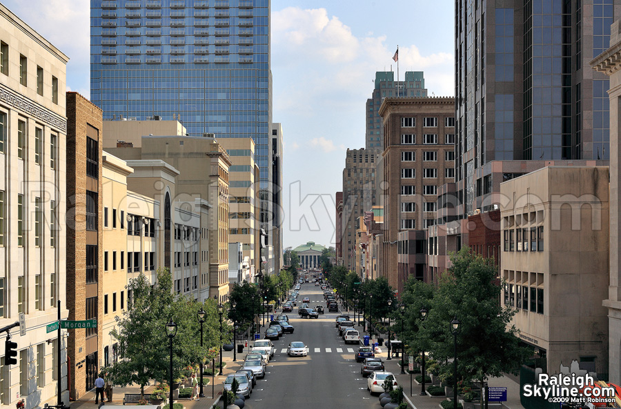 High above Fayetteville Street