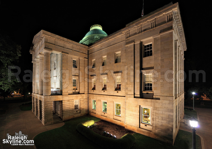 North Carolina Capitol Building at night