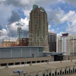 Elevated view over the Raleigh Convention center