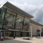 South Atlantic Fire Rescue Graphics on the window of the Raleigh Convention Center