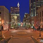 Raleigh's Main street at night