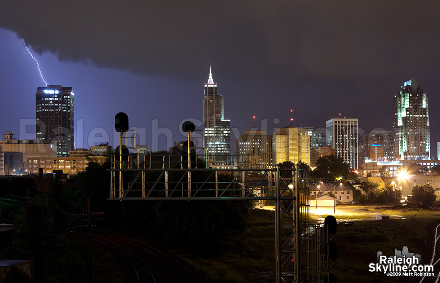 Lightning to the west from Boylan Ave