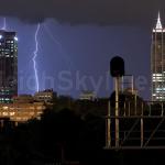 Lightning between Wachovia Building and RBC Plaza