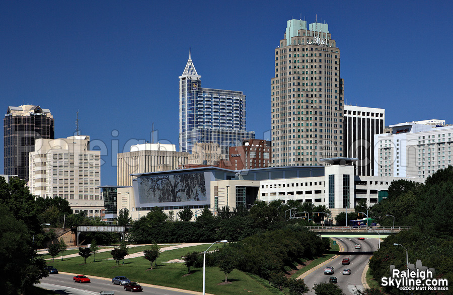 Raleigh from above the Western Boulevard Bridge