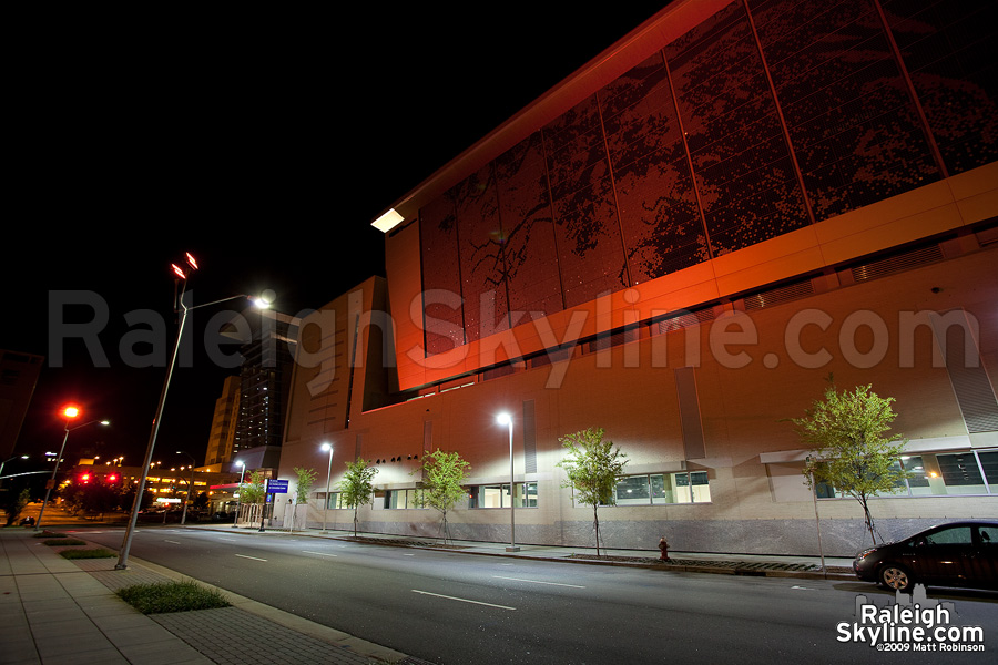 Orange Raleigh Shimmer Wall at the Convention Center