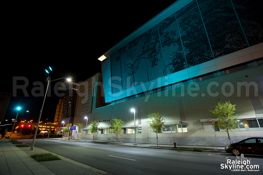 Turquoise Raleigh Shimmer Wall at the Convention Center