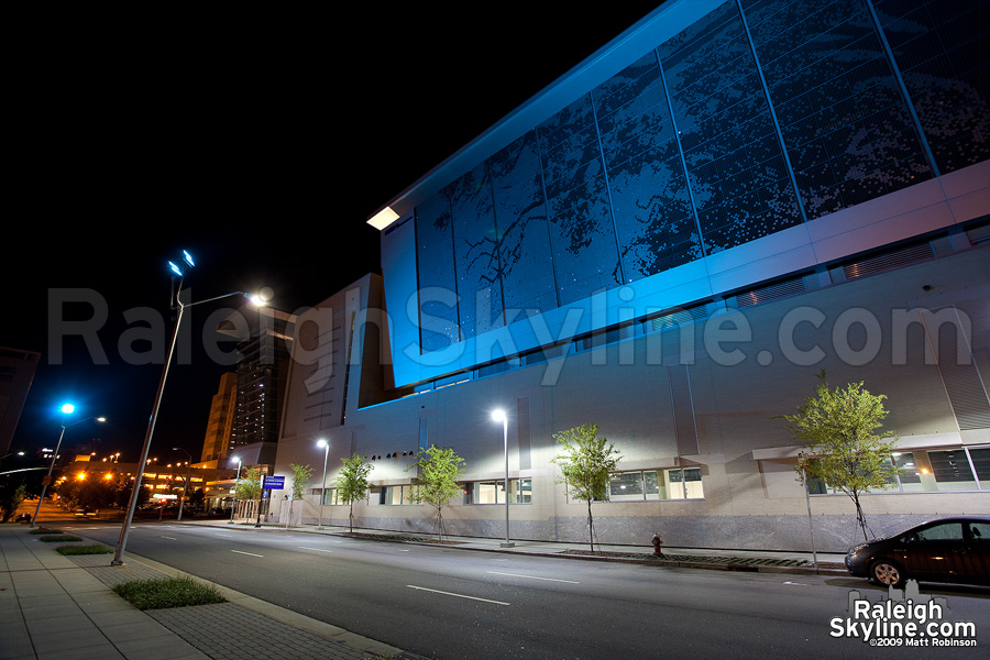 Cyan Raleigh Shimmer Wall at the Convention Center