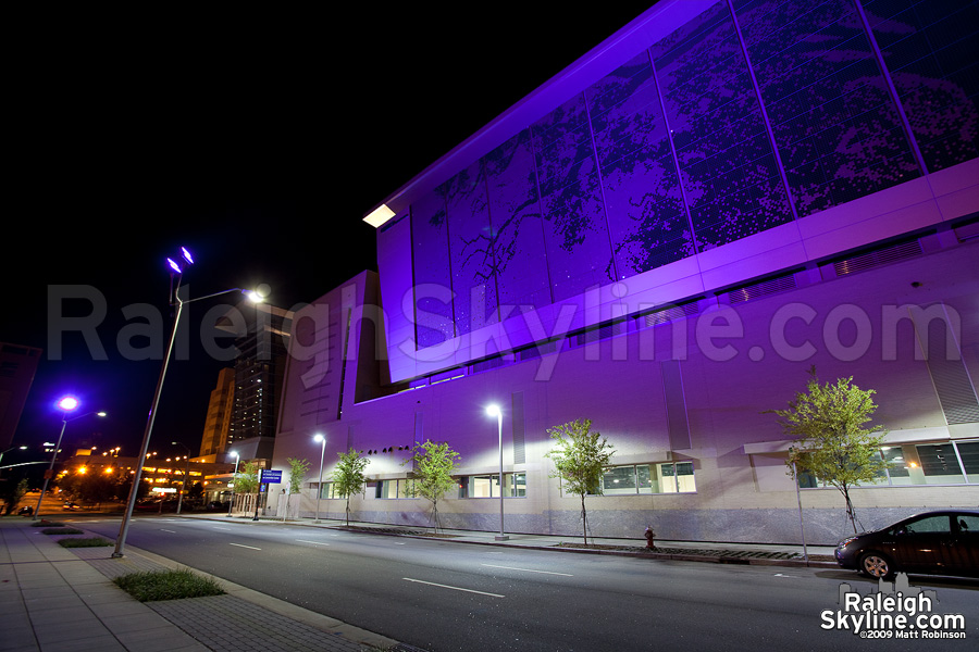 Purple Raleigh Shimmer Wall at the Convention Center