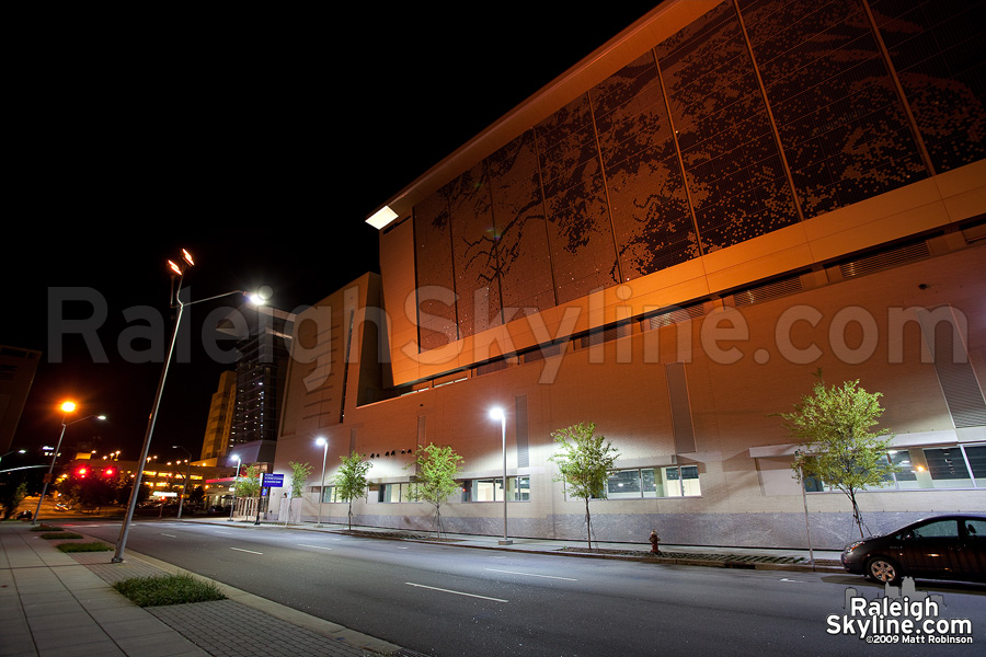 Orange Raleigh Shimmer Wall at the Convention Center