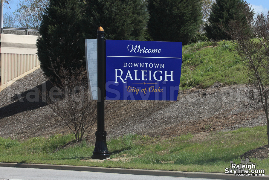 The New 'Welcome to Raleigh' sign.