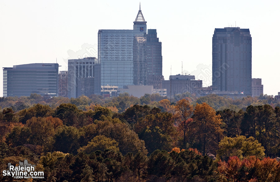 Downtown from Wake Forest road