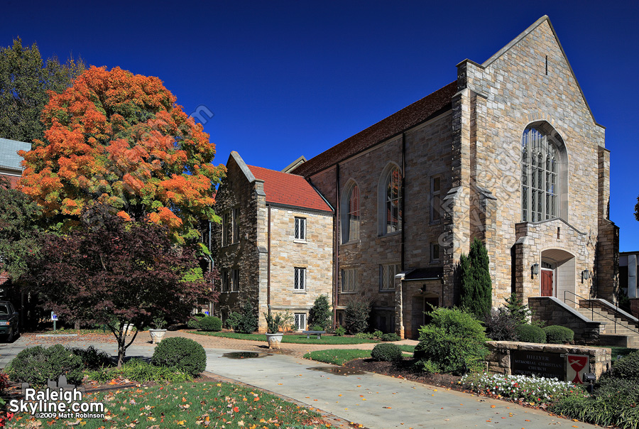 Hillyer Church with fall colors