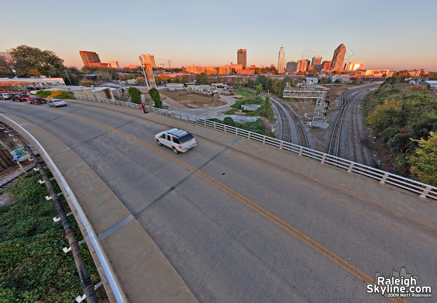 Hovering over the Boylan Aveune bridge