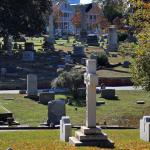 RBC Plaza peeks into Oakwood Cemetery