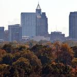 Downtown from Wake Forest road