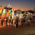 North Carolina State Fair at sunset