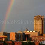 A rainbow meets Raleigh's newest colorful building