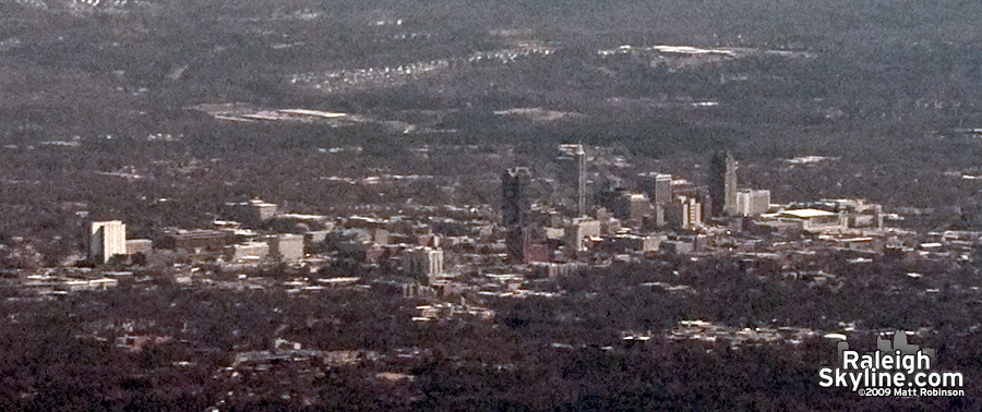 Distorted view of downtown Raleigh